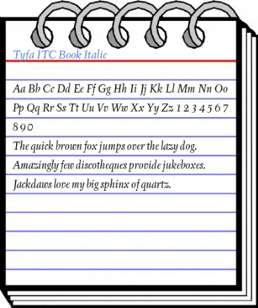 Tyfa ITC Book Italic Font