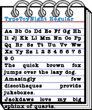TypeToyNight Regular Font