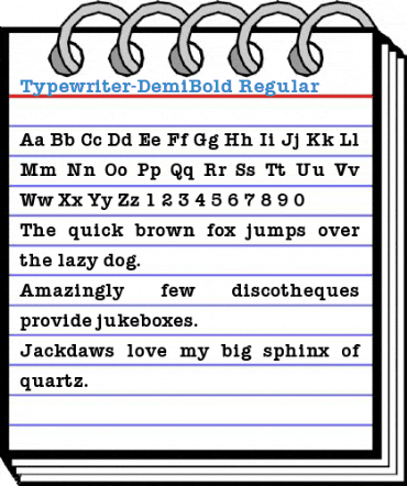 Typewriter-DemiBold Font