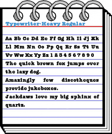 Typewriter-Heavy Regular Font