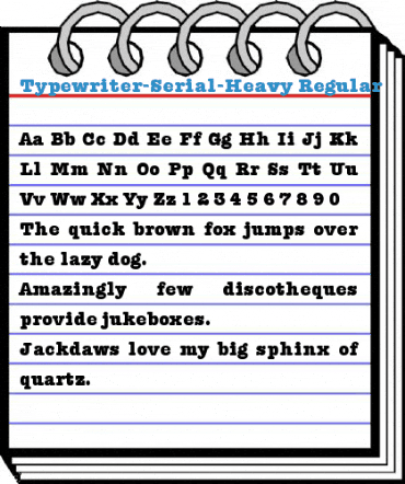 Typewriter-Serial-Heavy Font
