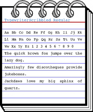 TypewriterScribbled Regular Font