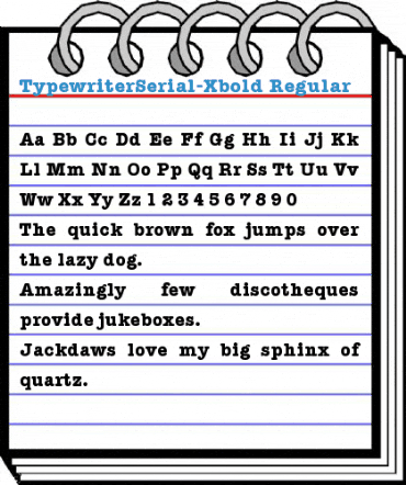 TypewriterSerial-Xbold Font