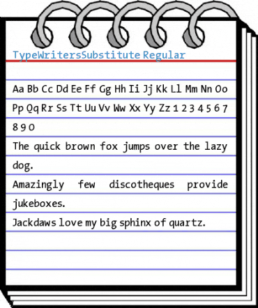 TypeWritersSubstitute Regular Font