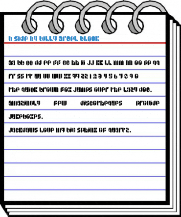 B SIDE BY BILLY ARGEL BLOCK Font