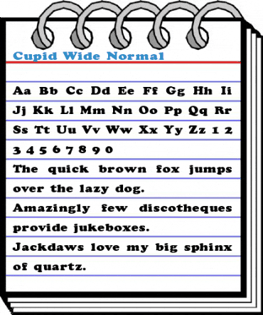 Cupid Wide Normal Font