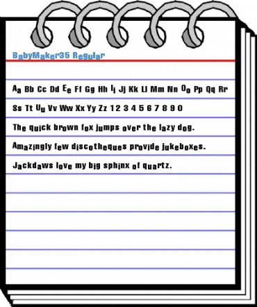 BabyMaker35 Regular Font