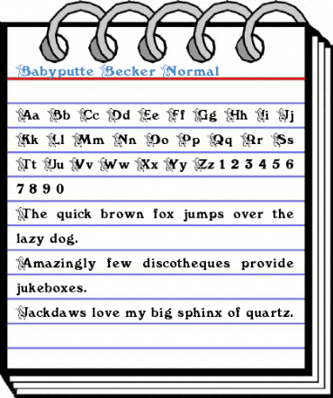 Babyputte Becker Normal Font