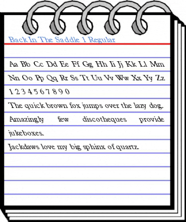 Back In The Saddle 1 Regular Font