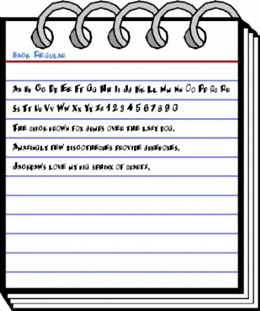 Back Regular Font