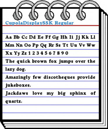 CupolaDisplaySSK Regular Font