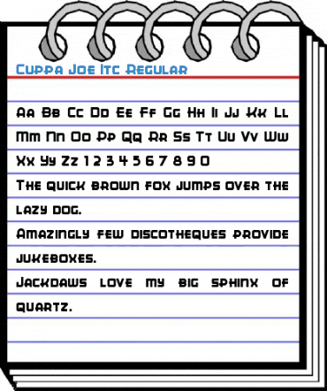 Cuppa Joe Itc Regular Font