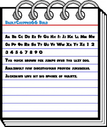 BadlyChipped66 Bold Font