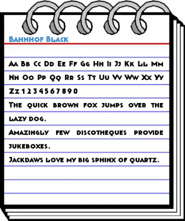 Bahnhof Black Font