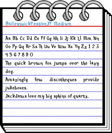 BaileywickFestiveJF Medium Font