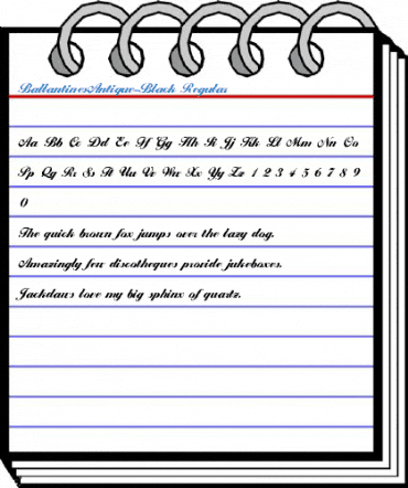 BallantinesAntique-Black Regular Font