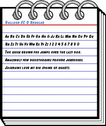 Balloon SC D Regular Font