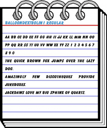 BalloonDExtBolIn1 Regular Font