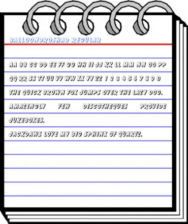 BalloonDroShaD Regular Font
