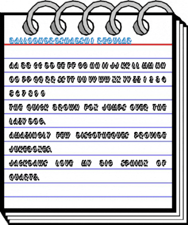 BalloonDroShaDSh1 Regular Font