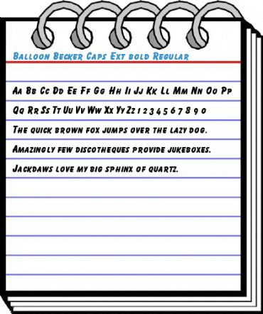 Balloon Becker Caps Ext bold Regular Font
