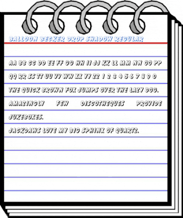 Balloon Becker Drop Shadow Regular Font