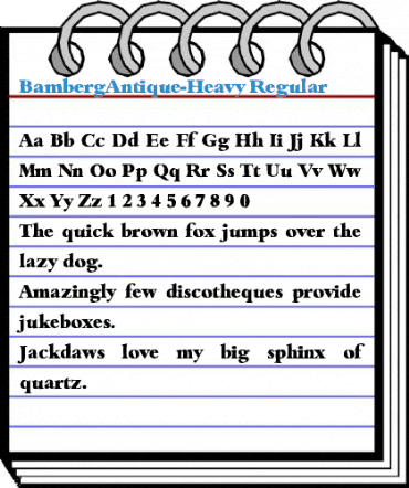 BambergAntique-Heavy Regular Font