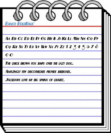 Banco BoldItalic Font