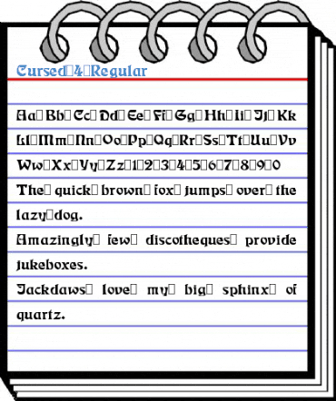 Cursed 4 Regular Font