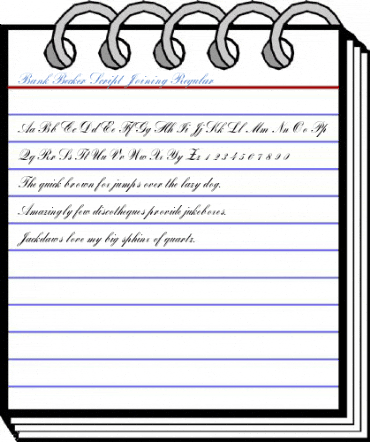 Bank Becker Script Joining Regular Font