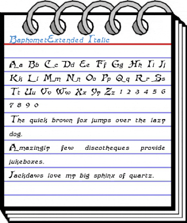 BaphometExtended Font