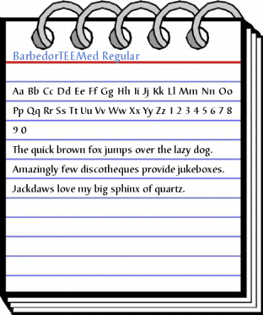 BarbedorTEEMed Regular Font