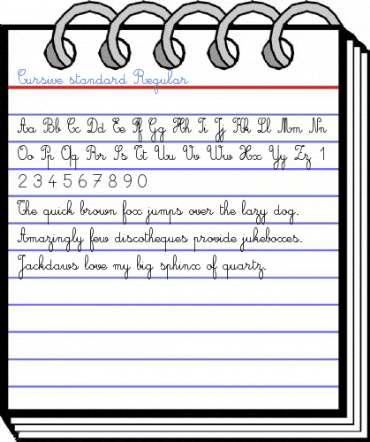 Cursive standard Regular Font