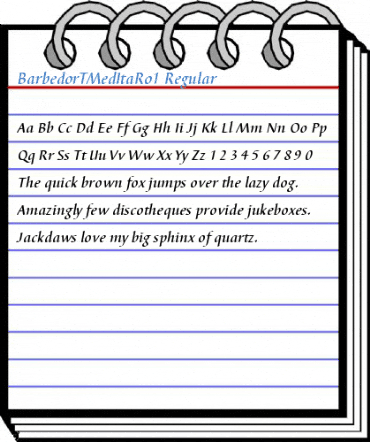 BarbedorTMedItaRo1 Regular Font