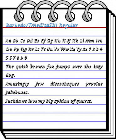 BarbedorTMedItaSh1 Regular Font