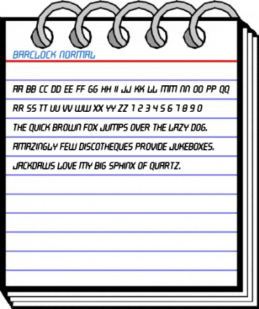 BarClock Normal Font