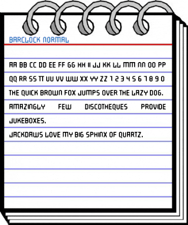 BarClock Normal Font