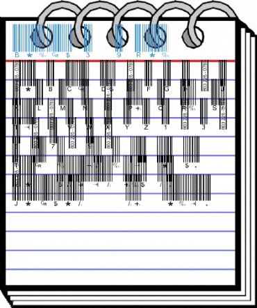 Barcode 3 of 9 Regular Font