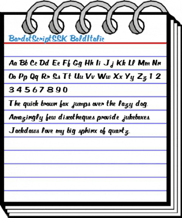 BardotScriptSSK BoldItalic Font