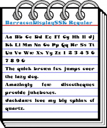 BarraconDisplaySSK Regular Font