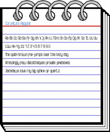Curvature Regular Font