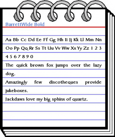 BarrettWide Bold Font