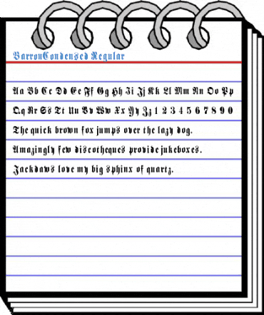 BarronCondensed Regular Font