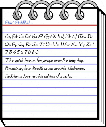 Bart BoldItalic Font