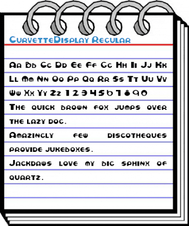 CurvetteDisplay Regular Font