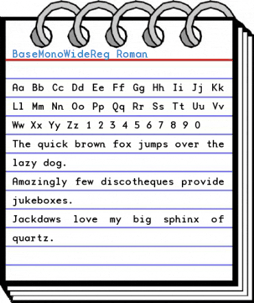 BaseMonoWideReg Roman Font