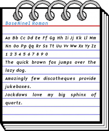 BaseNineI Roman Font