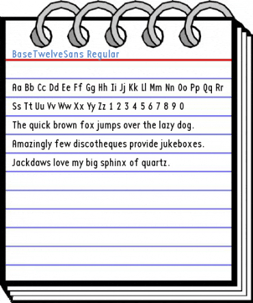 BaseTwelveSans Regular Font