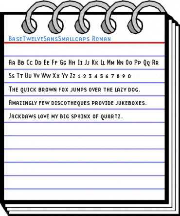 BaseTwelveSansSmallcaps Roman Font