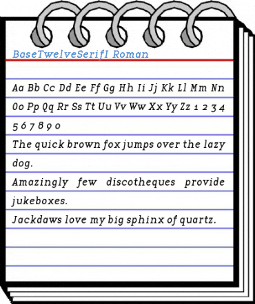 BaseTwelveSerifI Roman Font
